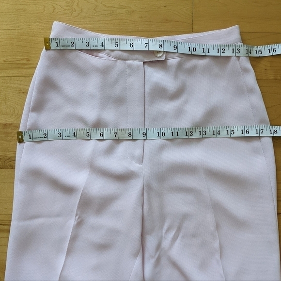 VINTAGE pink lilac flowy wide leg pants trousers size Small @y - Picture 8 of 10